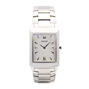 Concord Carlton Stainless Steel Silver Dial 27 x 37mm Quartz (Preowned)(Sold As Is)