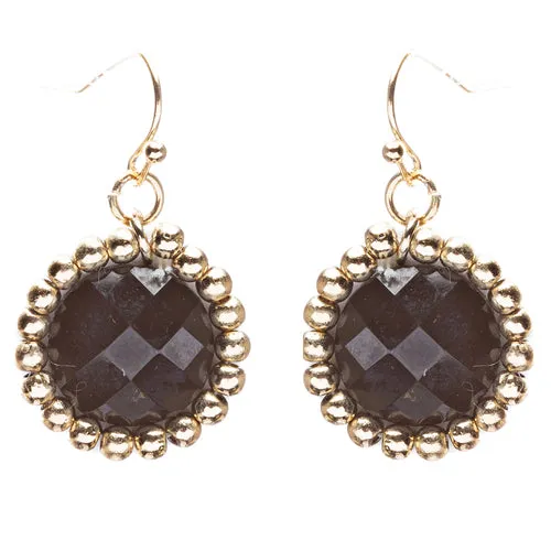 Cross Jewelry Traditional Design Beaded Necklace & Earrings Set JN245 Black