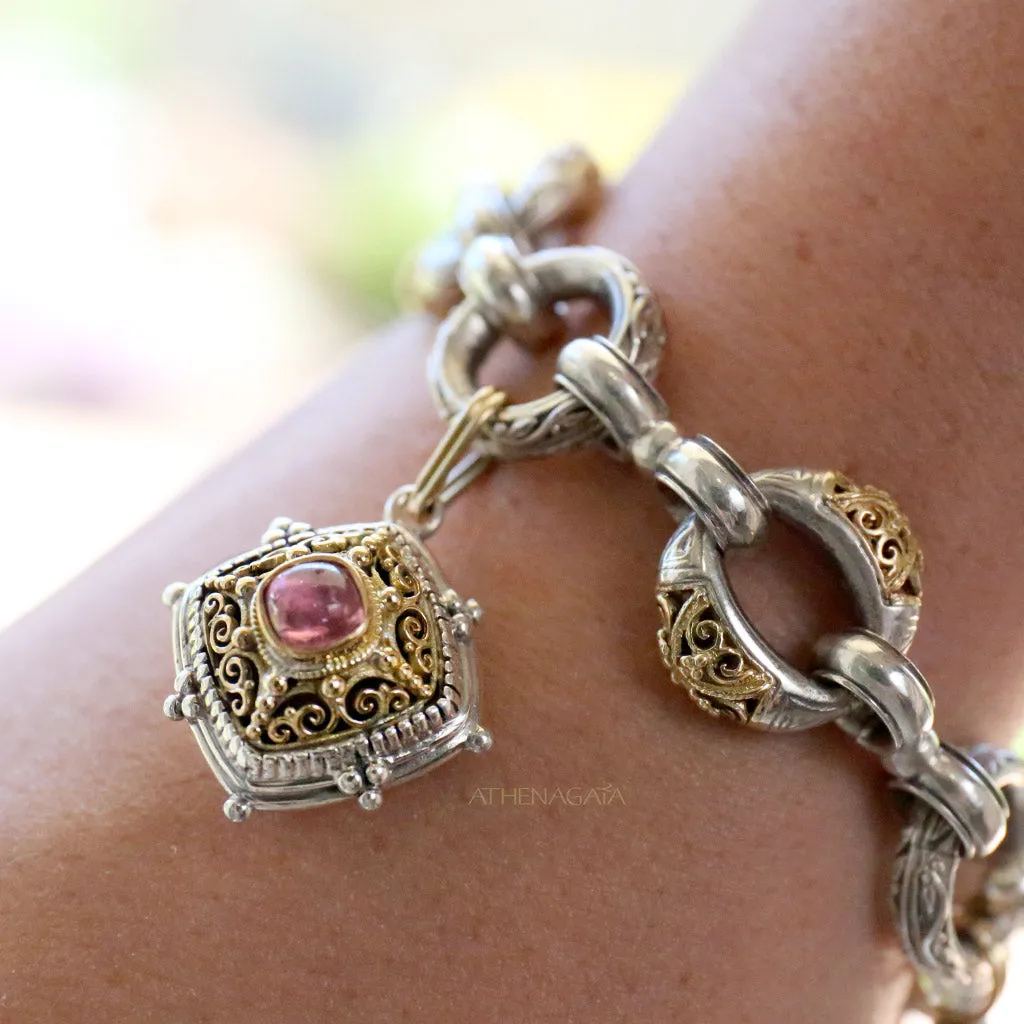Cushion Vaulted Filigree Charm