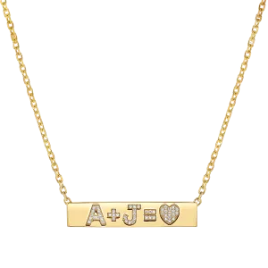 Custom Diamond Bar Necklace