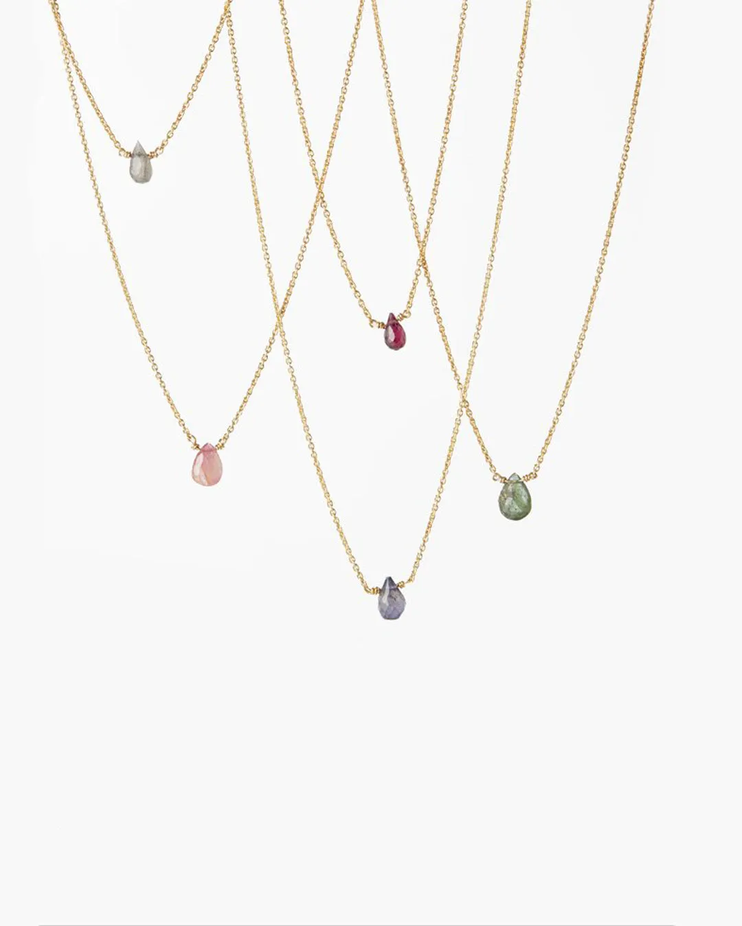 Custom - Letters & Gemstone Necklace