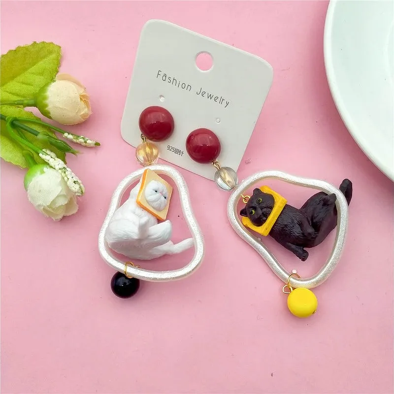 Cute Cat Exaggerated Earrings