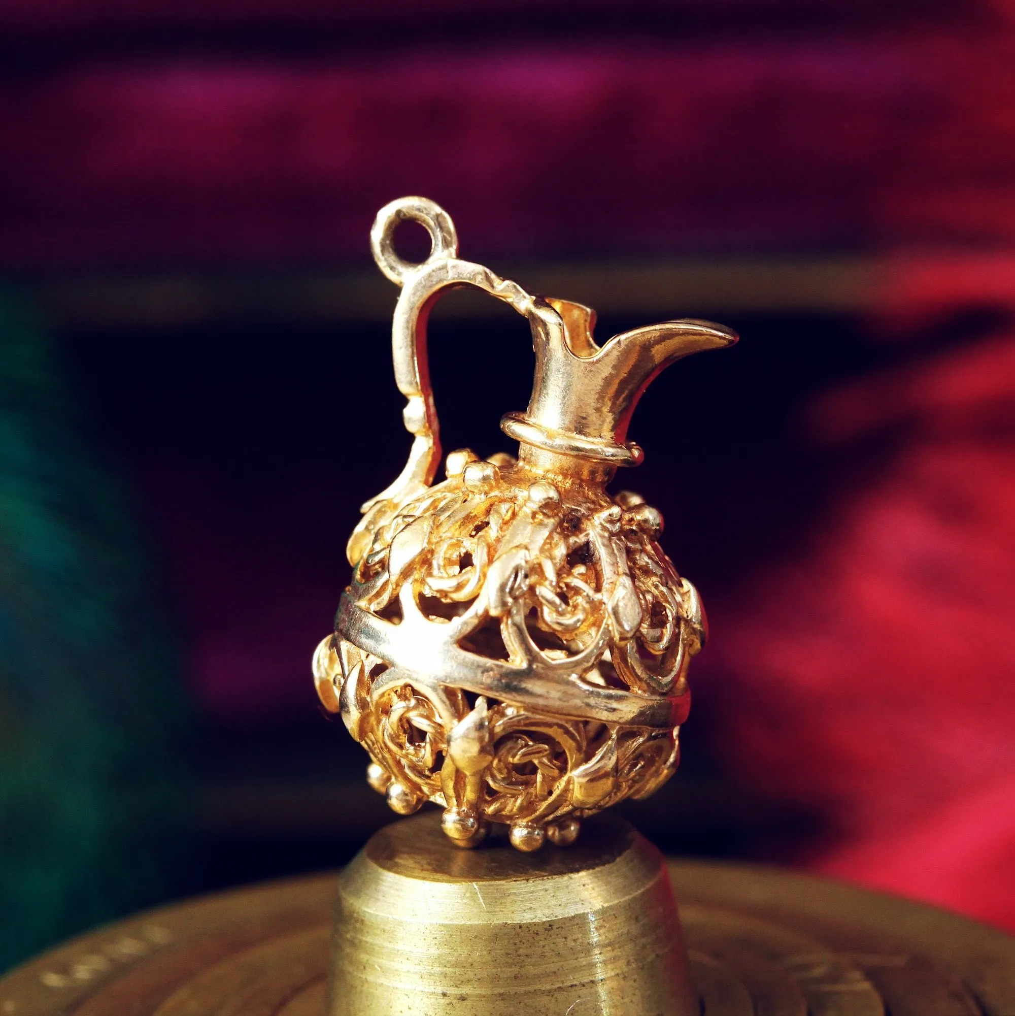 Date 1963 9ct Gold Water or Wine Ewer Charm
