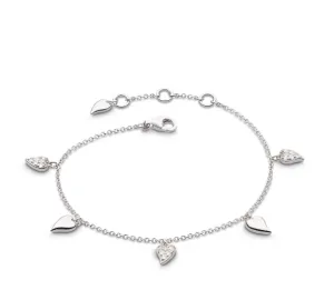 Desire Lust Precious Pavé Heart Station Bracelet