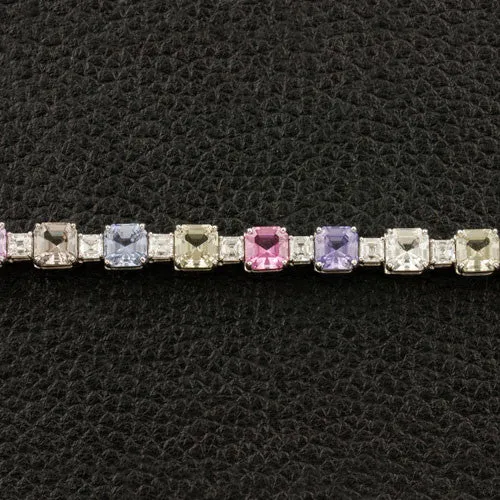 Diamond & Multi-color Sapphire Bracelet