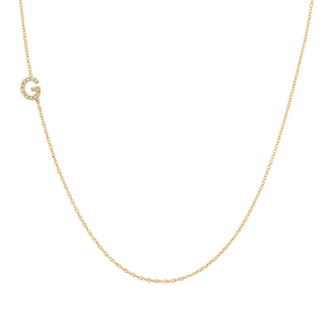Diamond Asymmetrical Initial Necklace