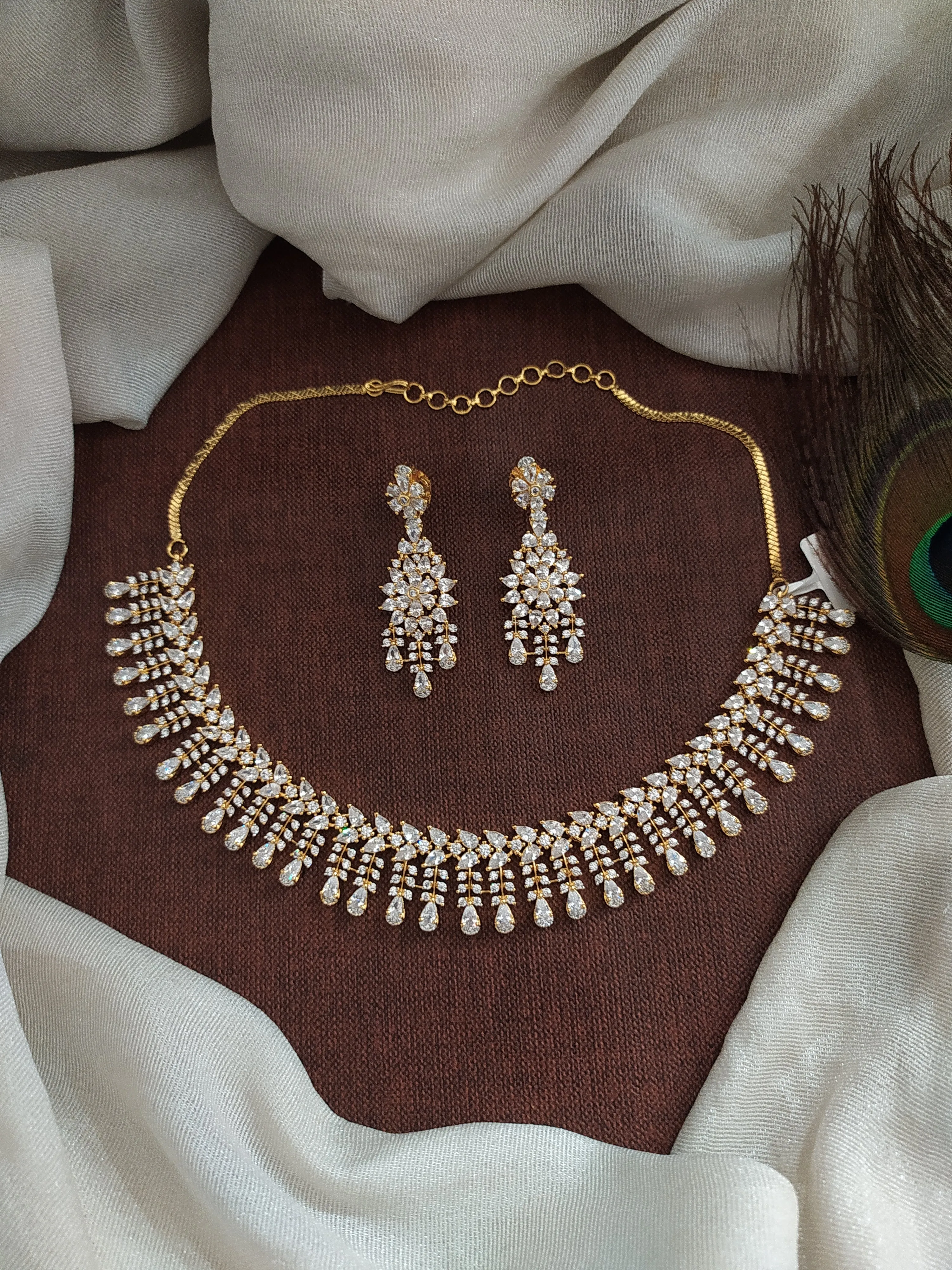 Diamond Look Zircon Necklace Set