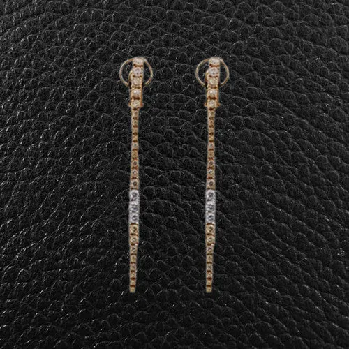 Diamond Straight Dangle Earrings