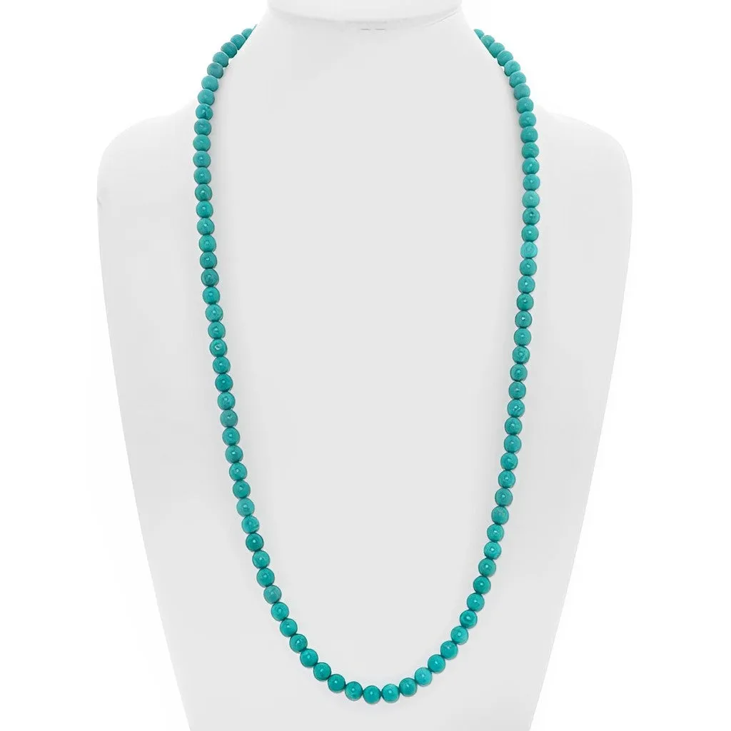 Donatello Gian Long 30 Inch Turquoise Ball Necklace