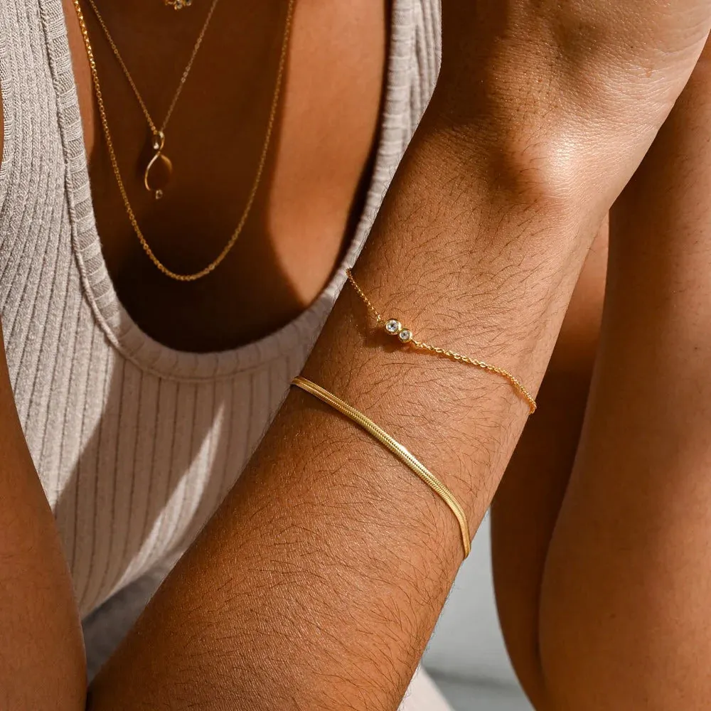 Duo Bracelet | White Topaz