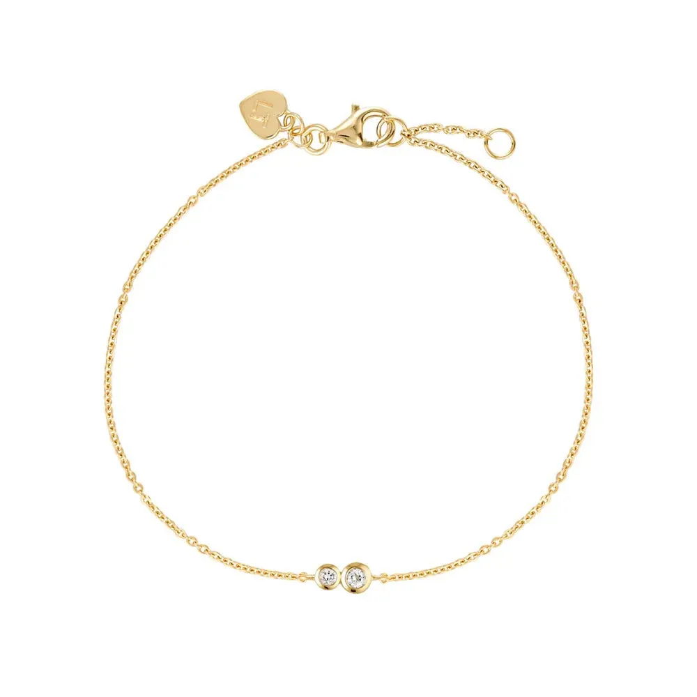 Duo Bracelet | White Topaz
