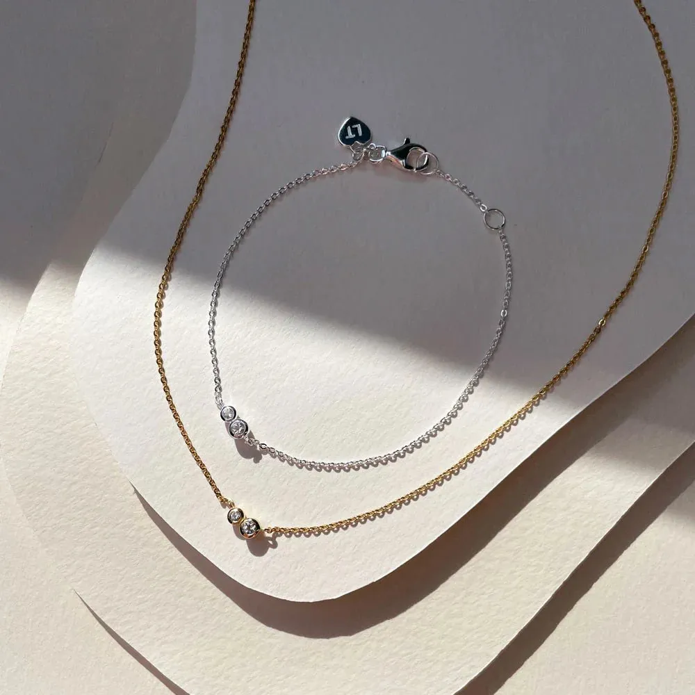 Duo Bracelet | White Topaz