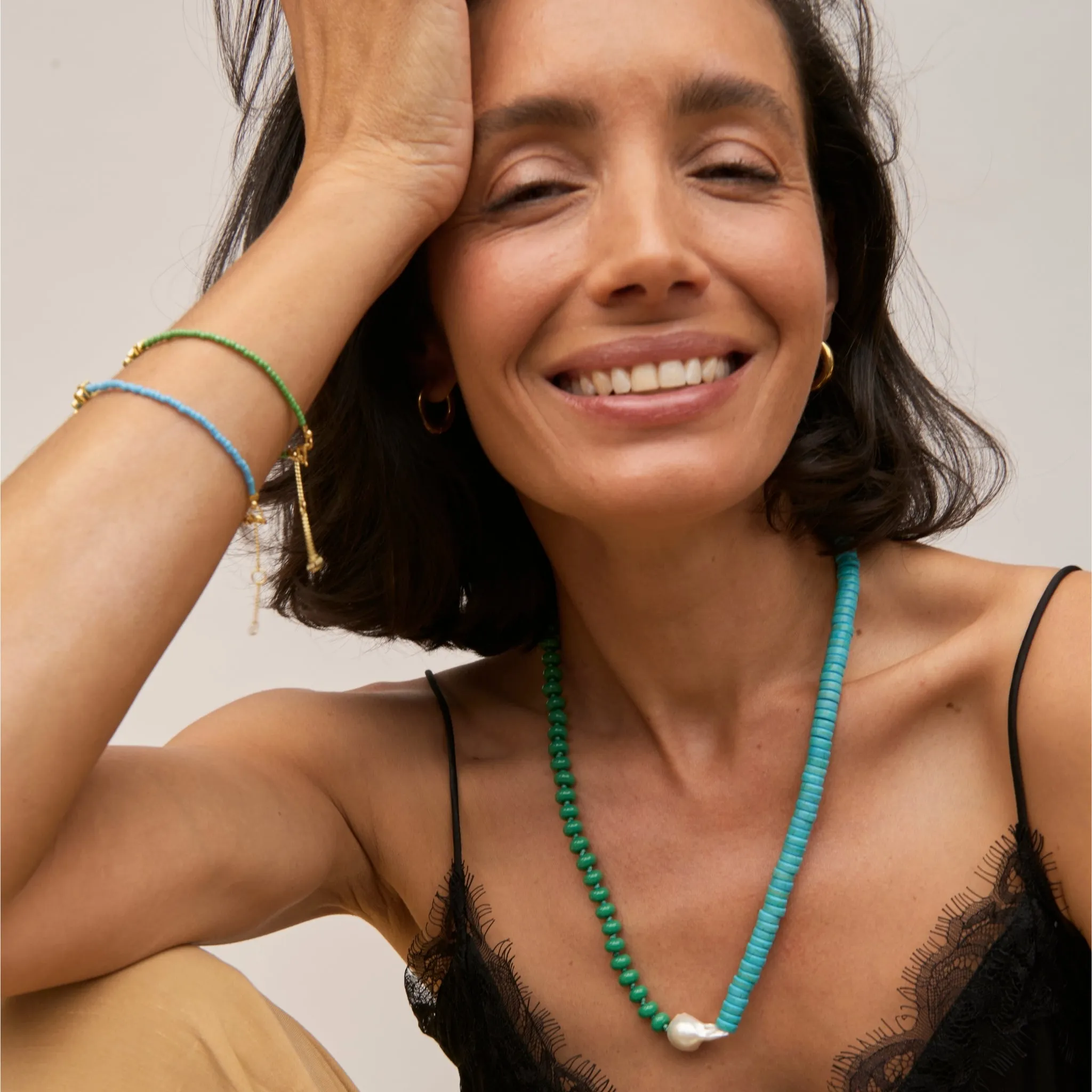 Eleanor Turquoise Beaded Necklace