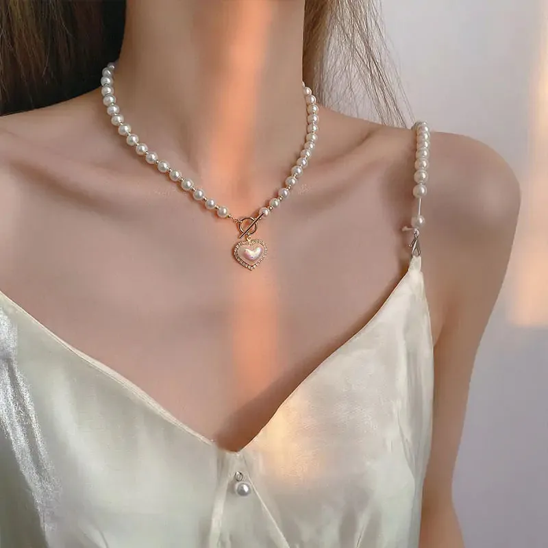 Elegant Pearl Beaded Necklace