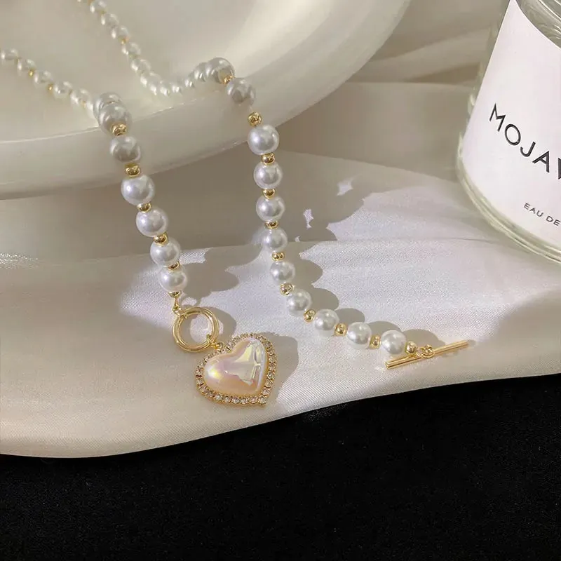 Elegant Pearl Beaded Necklace