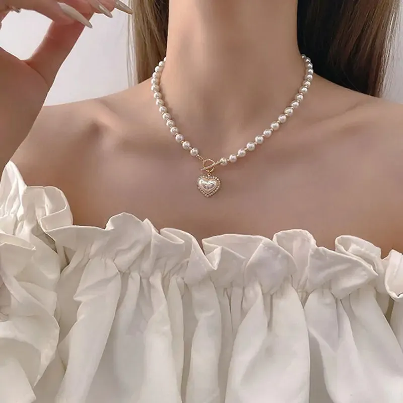 Elegant Pearl Beaded Necklace