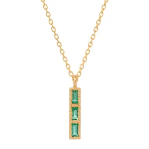 Emerald Tile Necklace (ready to ship option)*