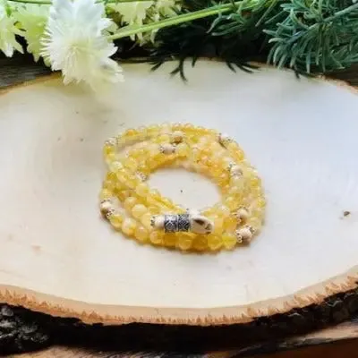 Energy Stone Wrap Bracelet/ Necklace (Citrine)