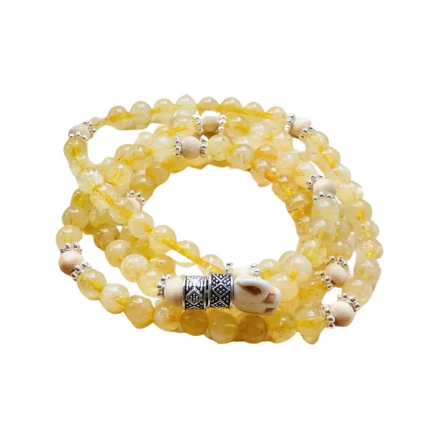 Energy Stone Wrap Bracelet/ Necklace (Citrine)