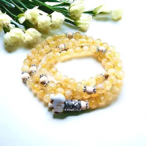 Energy Stone Wrap Bracelet/ Necklace (Citrine)