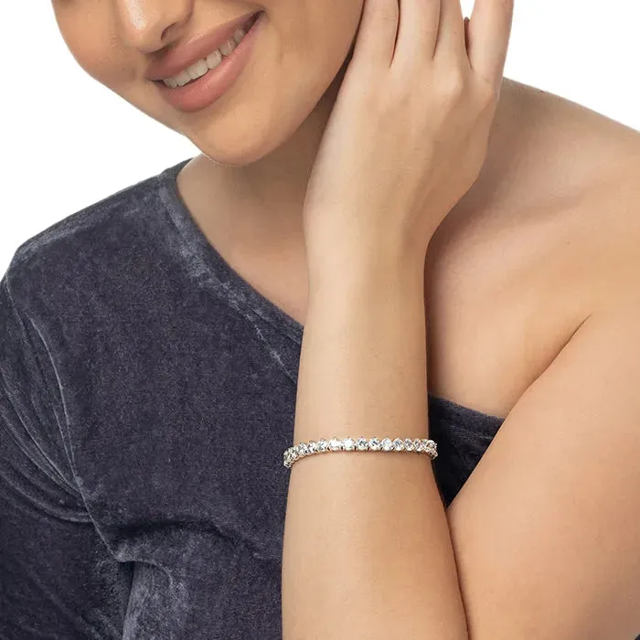 Eternal Sparkle Silver Tennis Bracelet