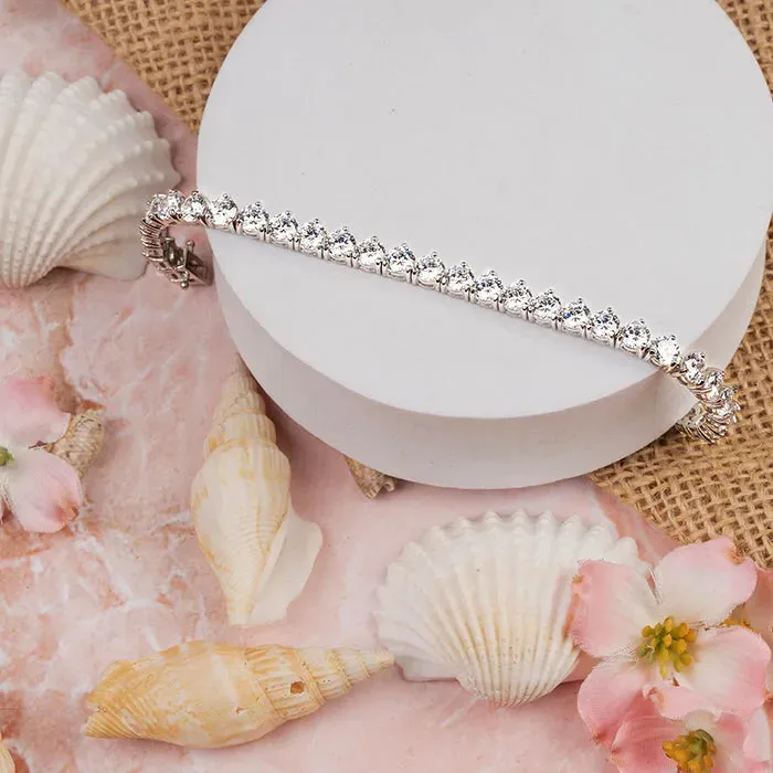 Eternal Sparkle Silver Tennis Bracelet