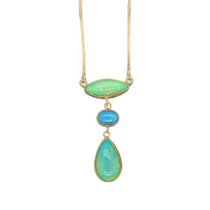 Ethiopian Opal Necklace in 14K/22K