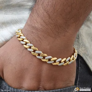 Fabulous Design Golden & Silver Color Bracelet for Men - Style D445