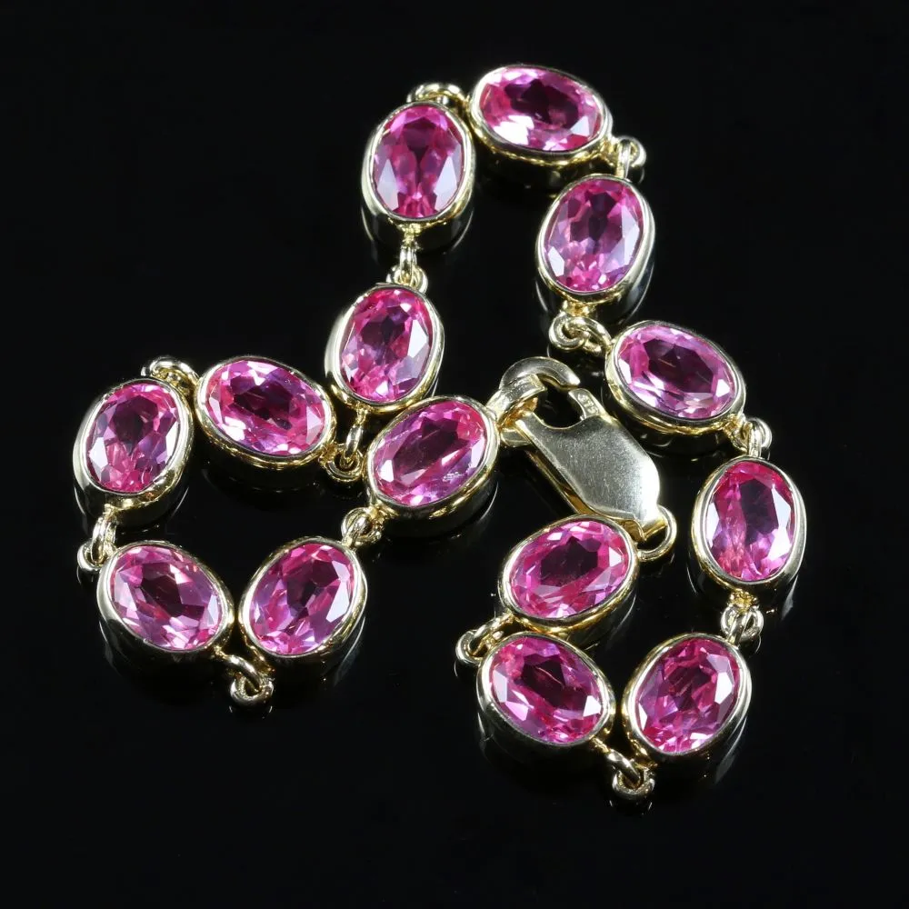 Fabulous Pink Topaz Bracelet