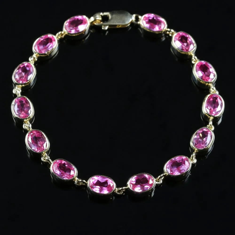 Fabulous Pink Topaz Bracelet