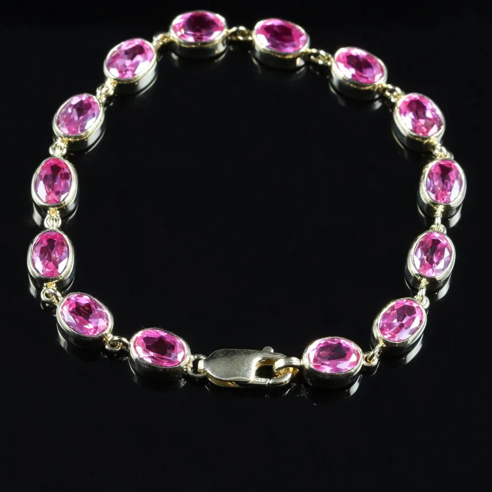 Fabulous Pink Topaz Bracelet