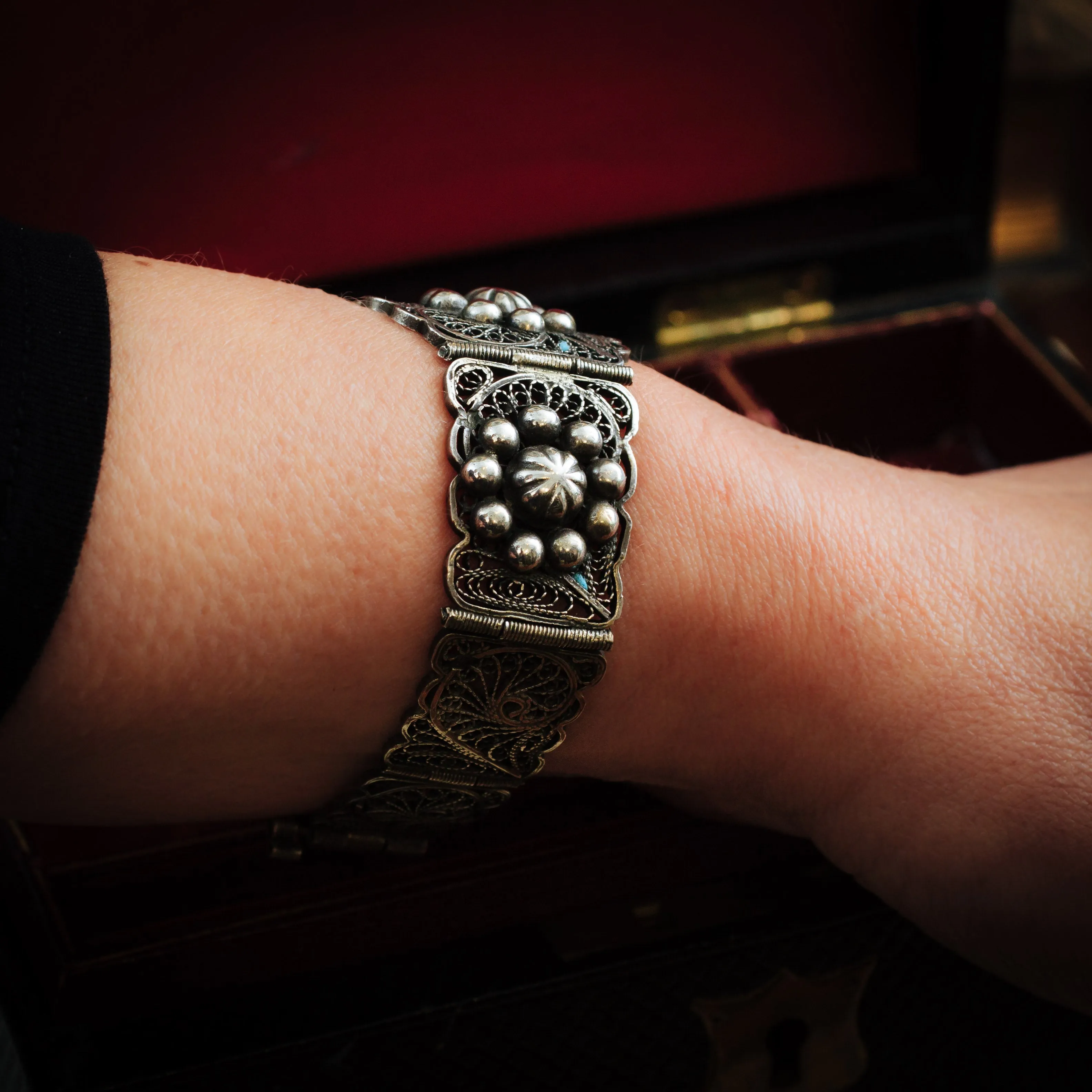Fabulous Vintage Filigree Silver Bracelet