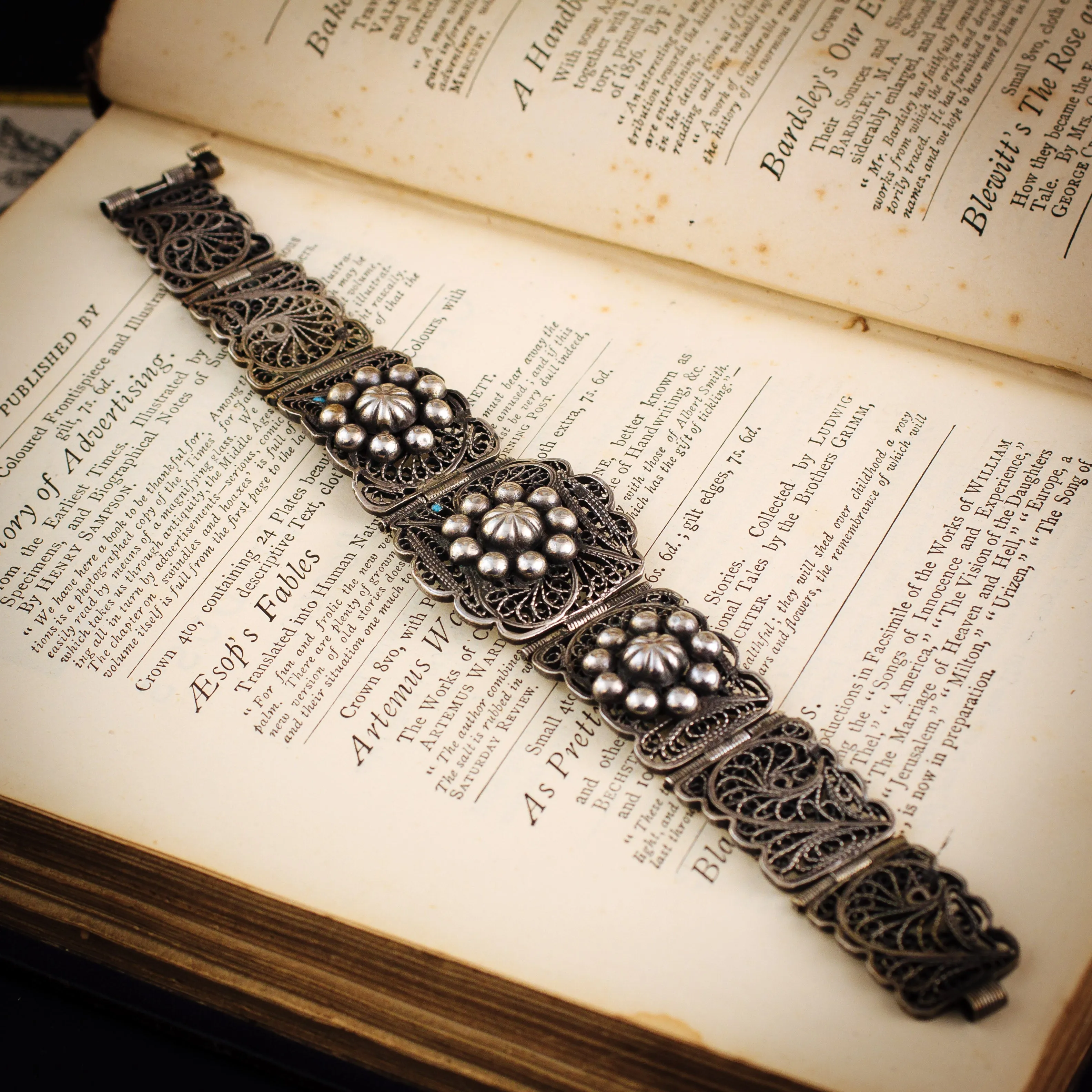 Fabulous Vintage Filigree Silver Bracelet