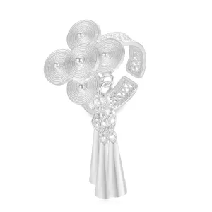 Filigree Swirl Tassel Ring