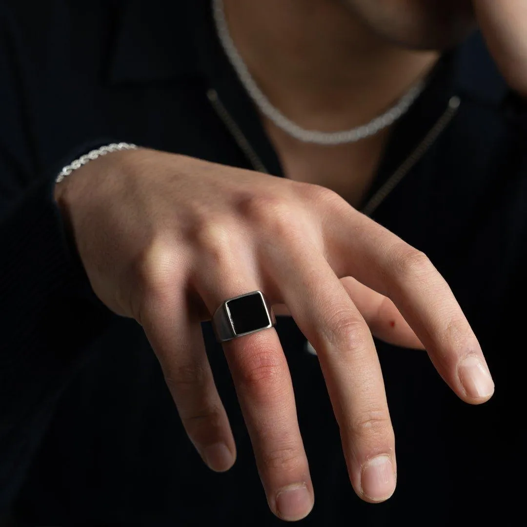 Flat Signet Ring (Silver)
