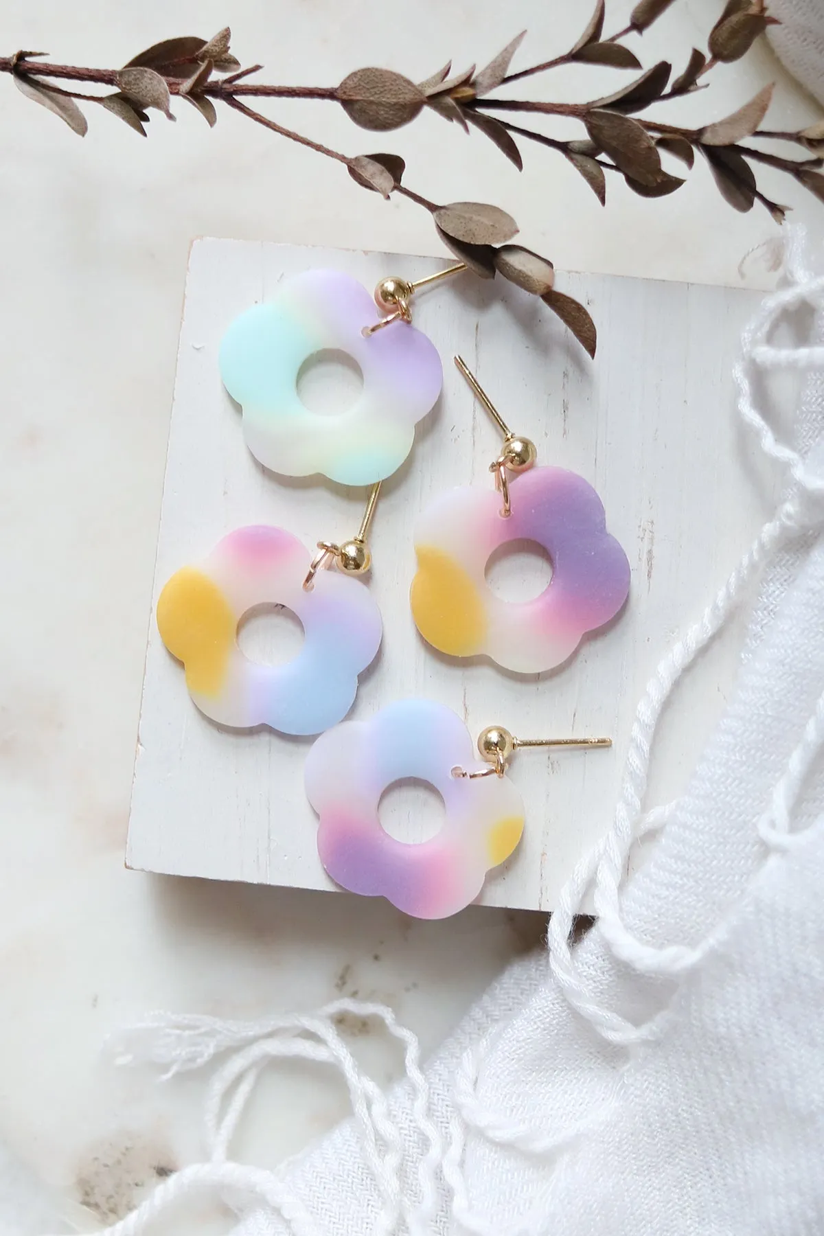 Flower Child Polymer Clay Earrings
