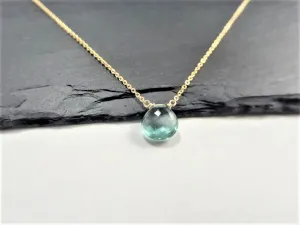 Fluorite Heart Shape Briolette Pendant Necklace