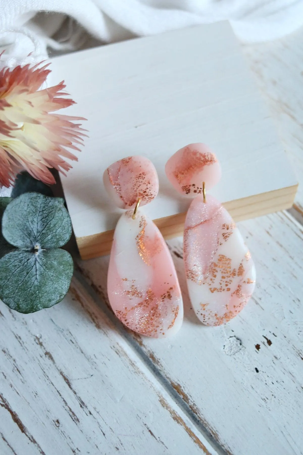 Fuzzy Peach Earrings