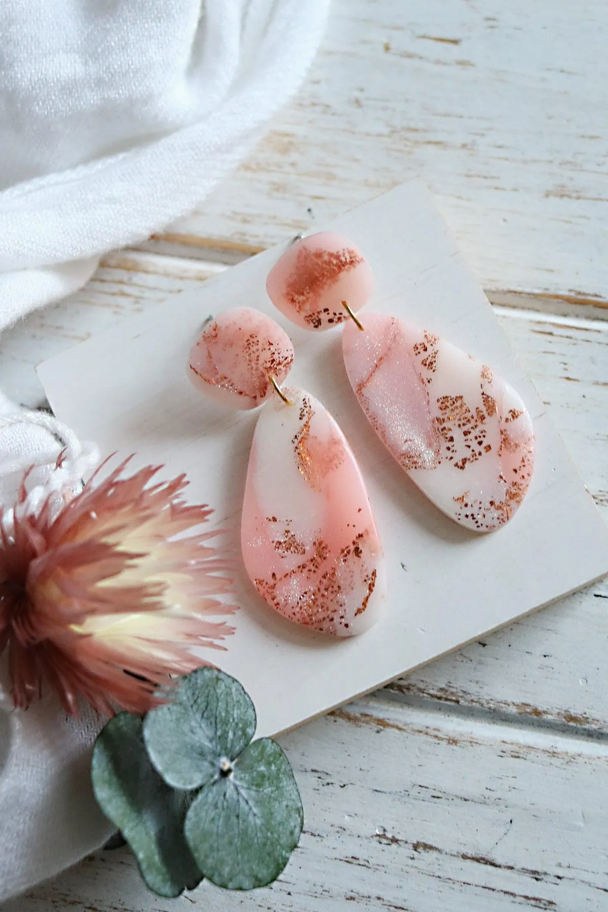 Fuzzy Peach Earrings