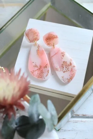 Fuzzy Peach Earrings