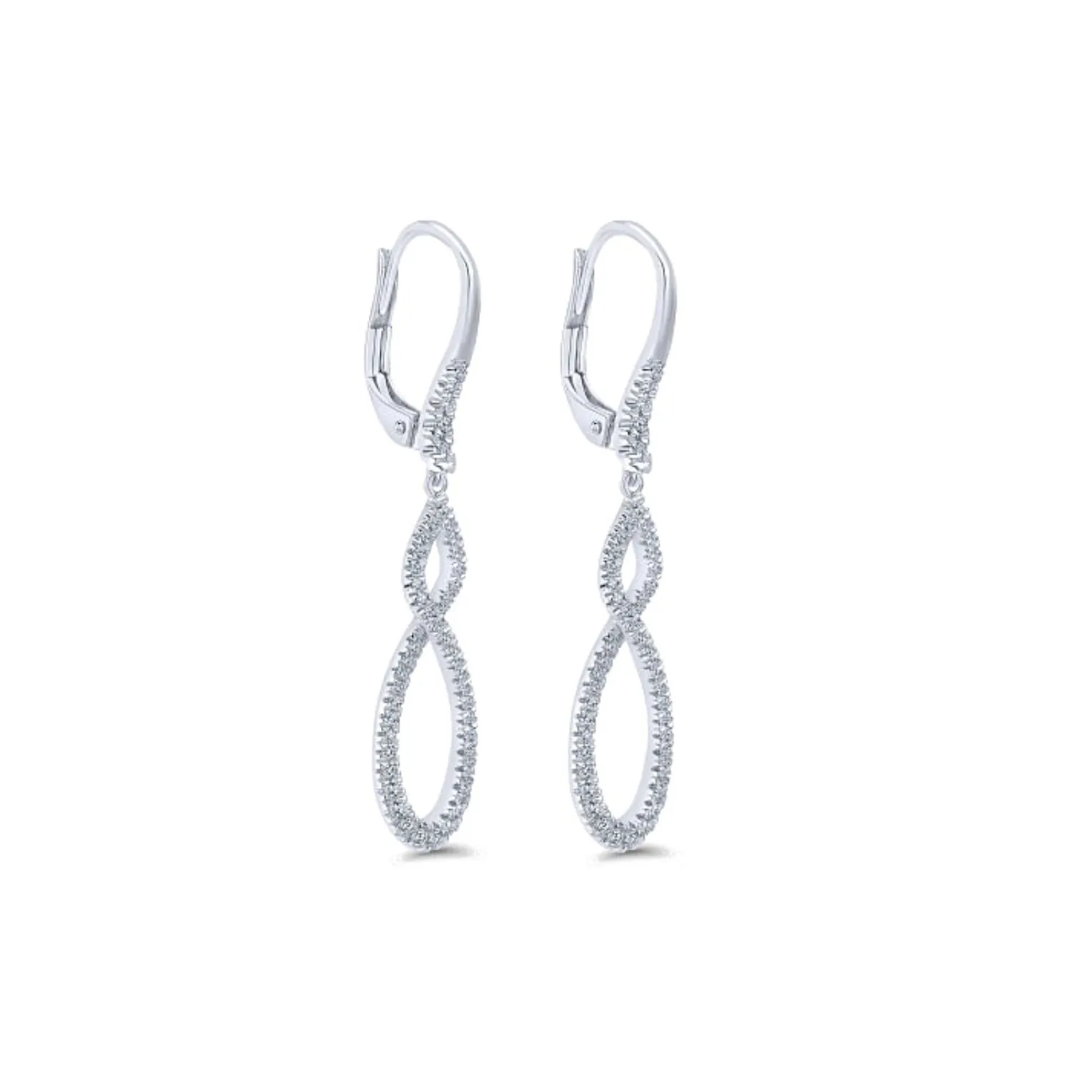Gabriel & Co. Diamond Dangle "Twist" Earrings