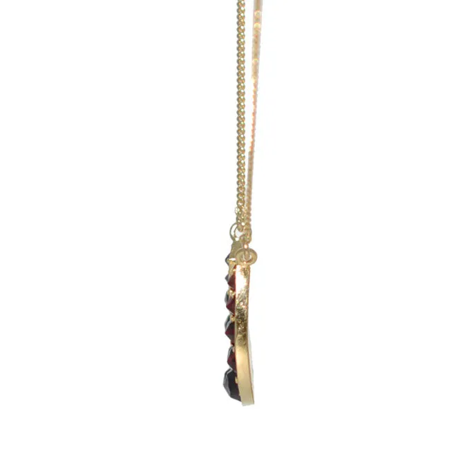 Garnet Horse Shoe Necklace