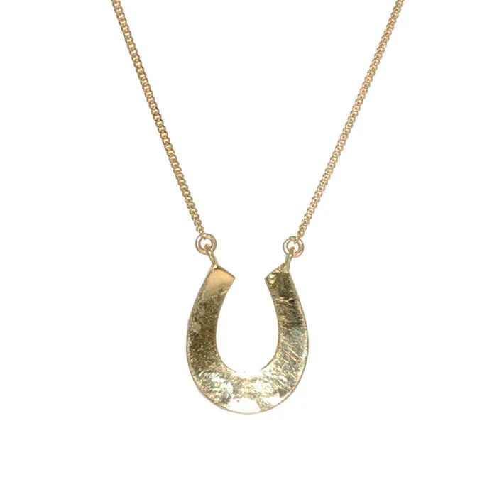 Garnet Horse Shoe Necklace