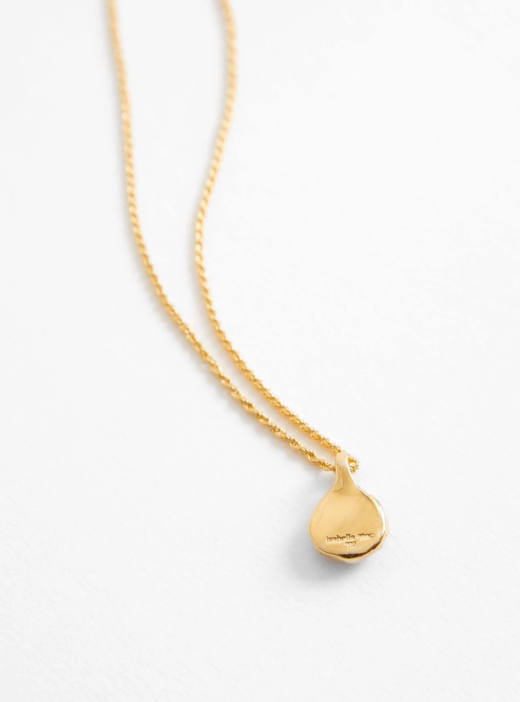 Garnet Space Rock Necklace Vermeil