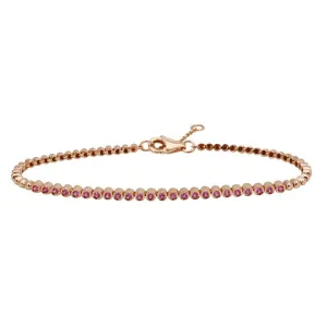 Gemstone Bezel Tennis Bracelet