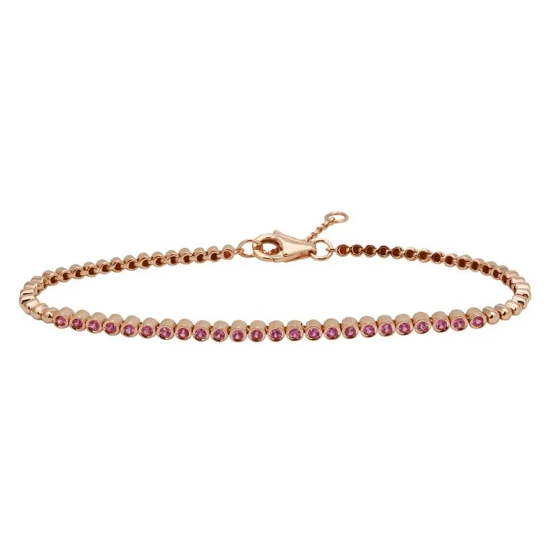 Gemstone Bezel Tennis Bracelet