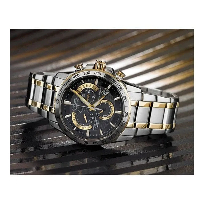 Gents Eco-Drive Perpetual Chrono A.T Bracelet Watch AT4004-52E