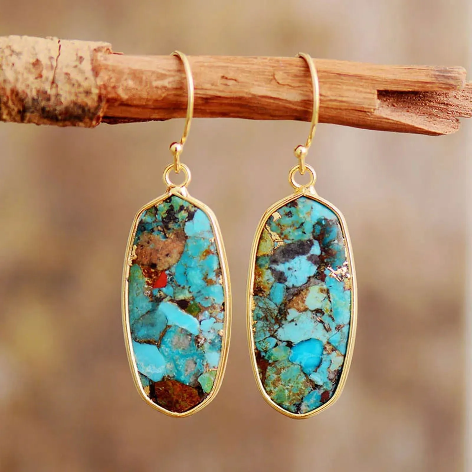 Geometric Turquoises Earring Jess Collection