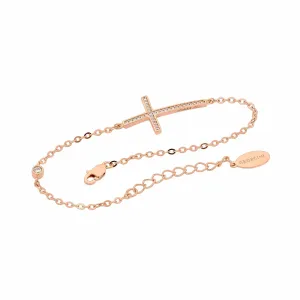 Georgini Cross Bracelet Rose Gold