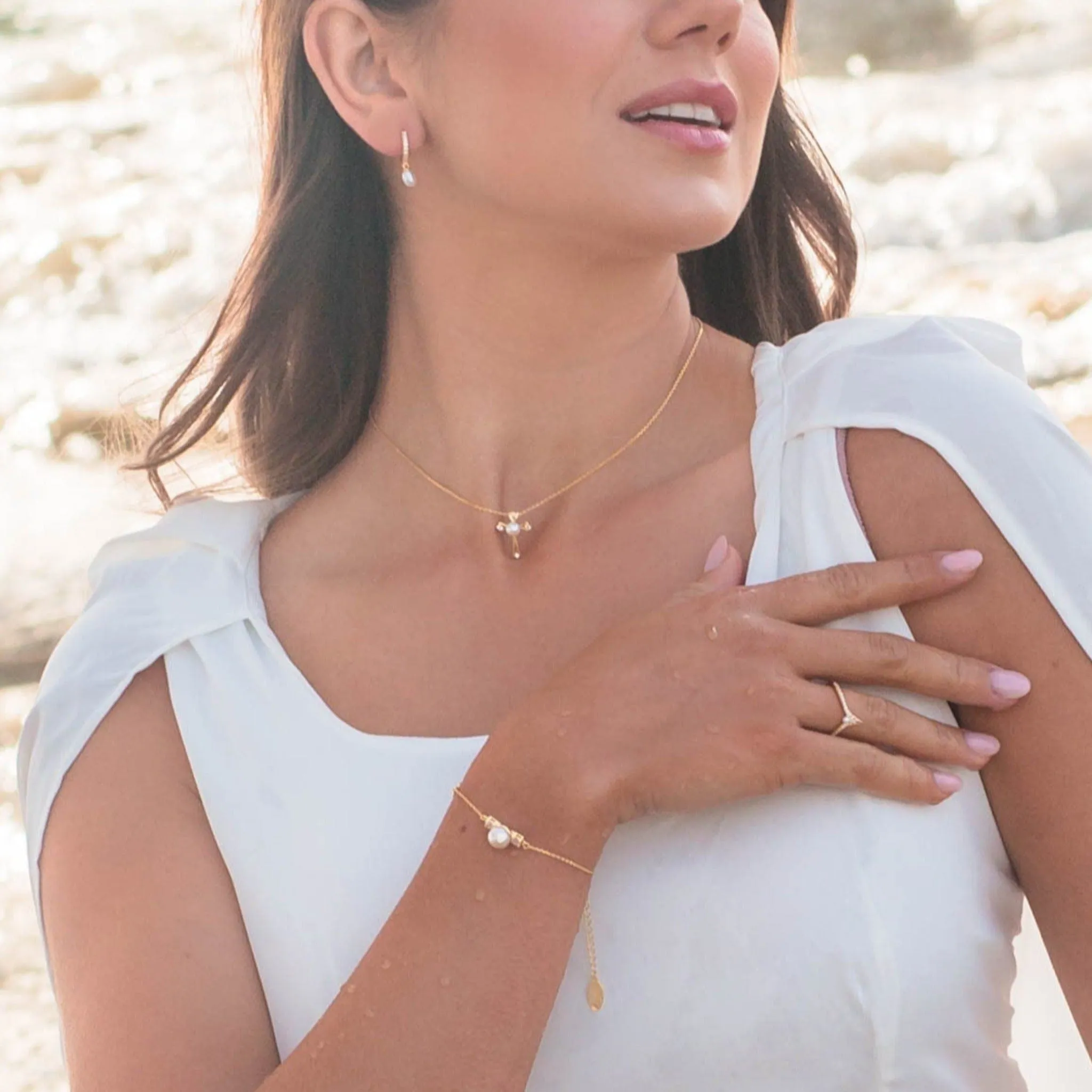 Georgini Oceans Noosa Freshwater Pearl Bracelet Gold